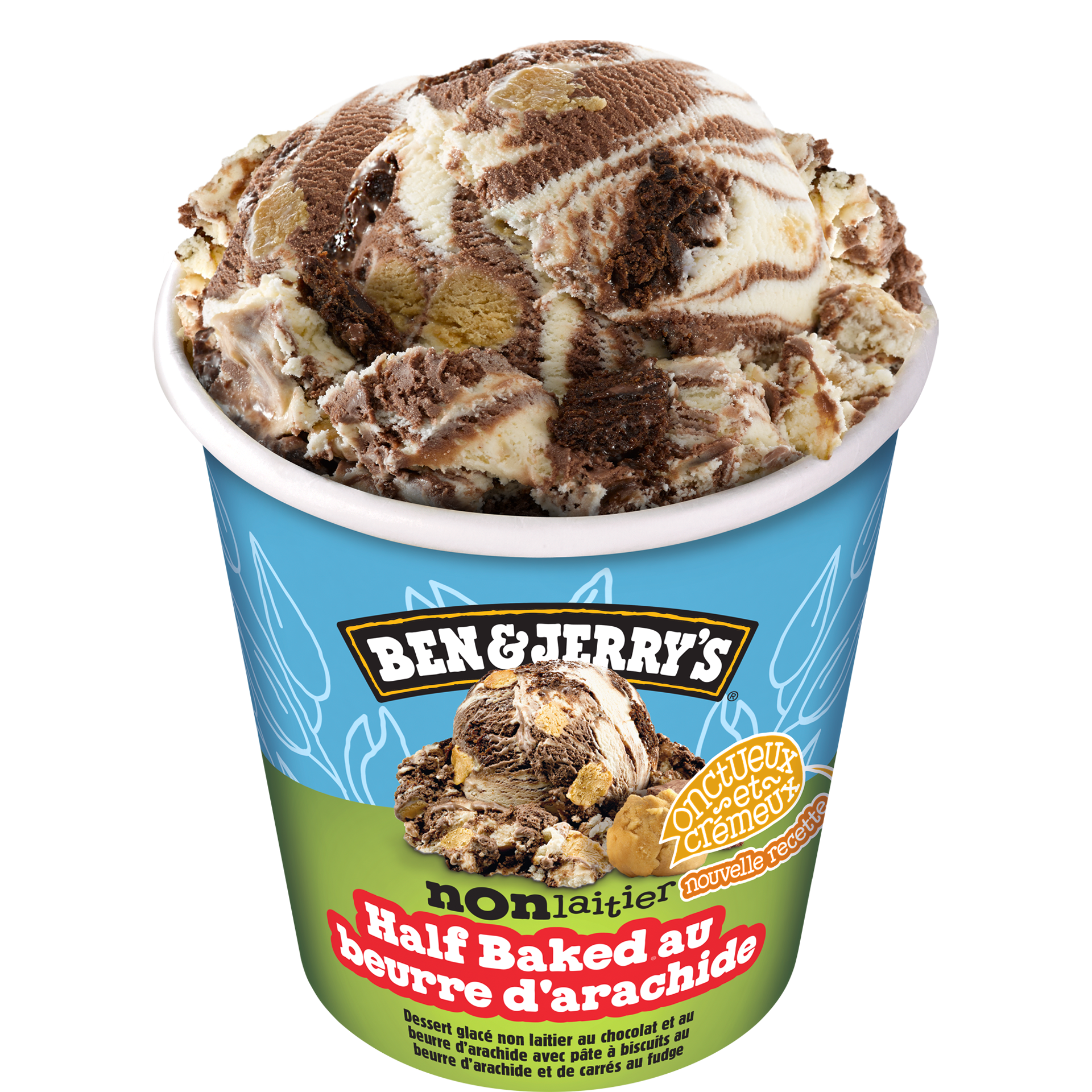 Half Baked® au beurre d’arachide Non-Dairy Oat Contenants